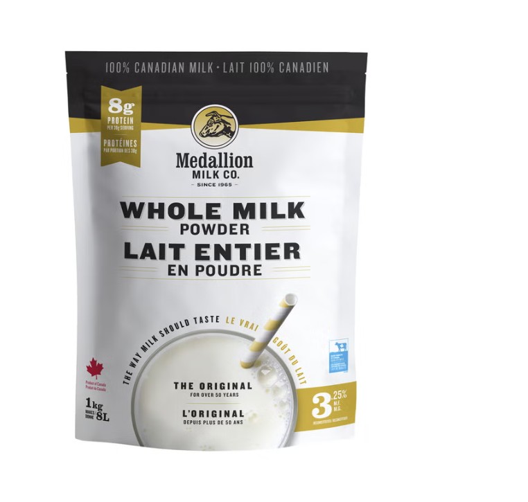 Medallion Milk Co. Whole Milk Powder 1KG