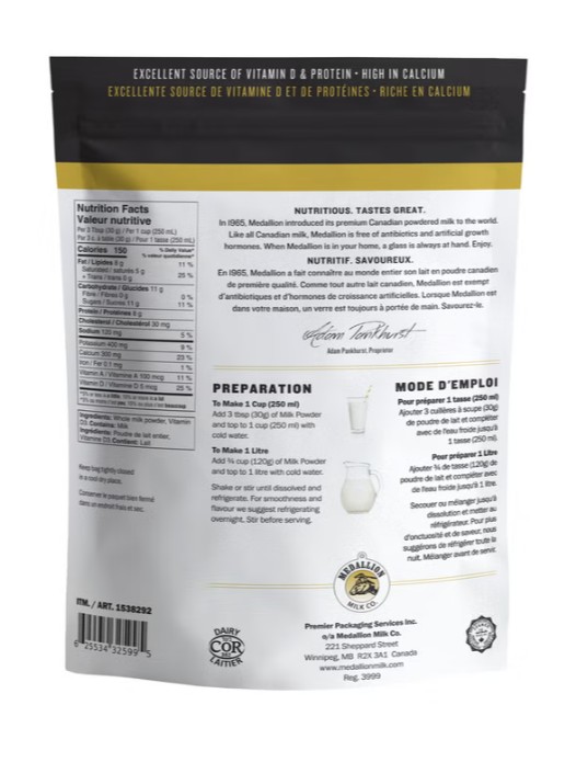 Medallion Milk Co. Whole Milk Powder 1KG