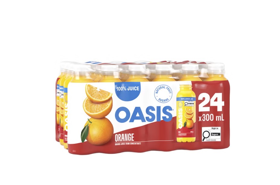 Oasis Orange Juice, 300 mL, 24-pack