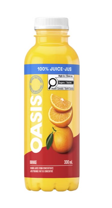 Oasis Orange Juice, 300 mL, 24-pack