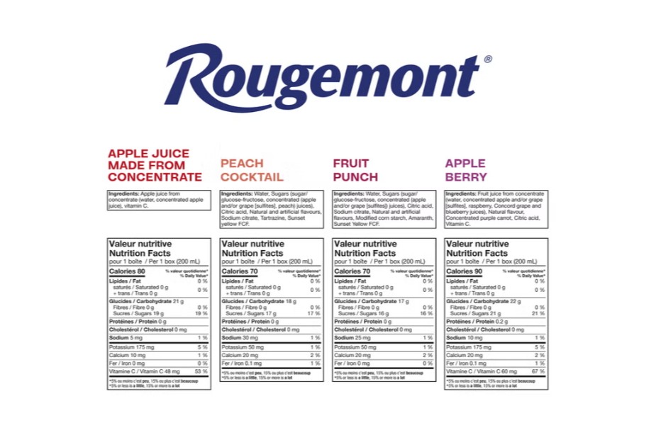 Rougemont Juice Pack 200ml x 40 Count