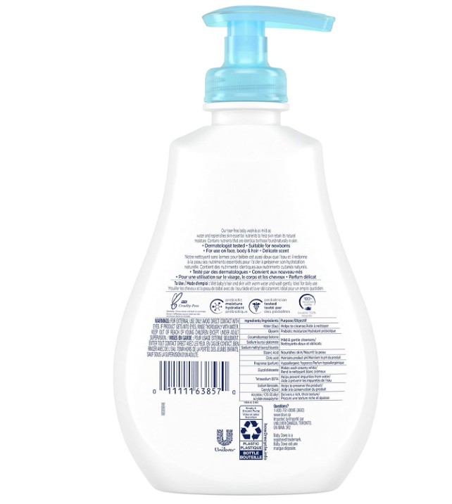 Dove Baby Wash for moisturized skin 384 ml