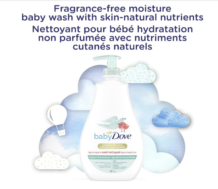Dove Sensitive Skin Moisture Baby Wash, 591mL