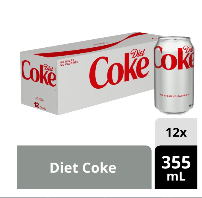 Diet Coke Fridge Pack Cans, 355 mL, 12 Pack