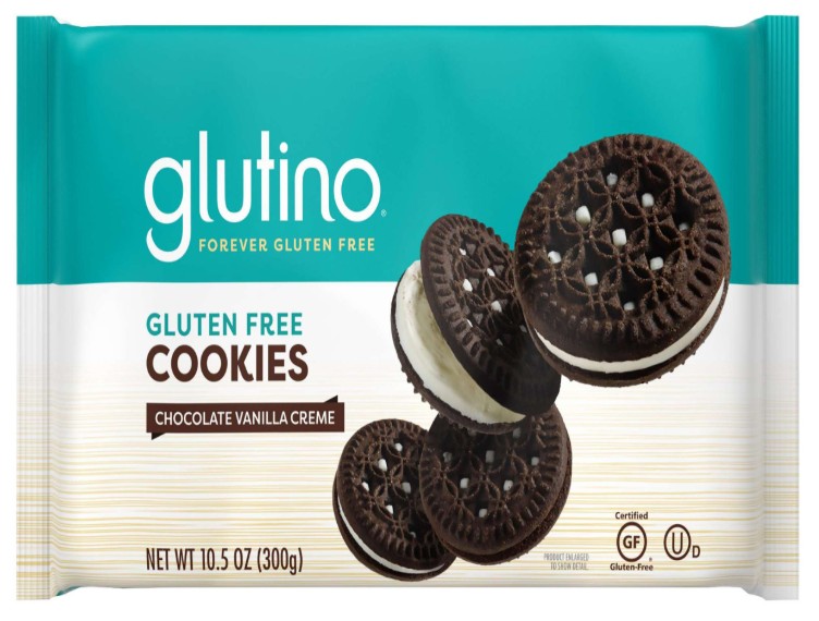 GLUTINO COOKIES CHOCOLATE & VANILLA CREAM
