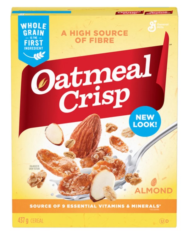GENERAL MILLS CEREAL OATMEAL CRISP ALMOND 437g