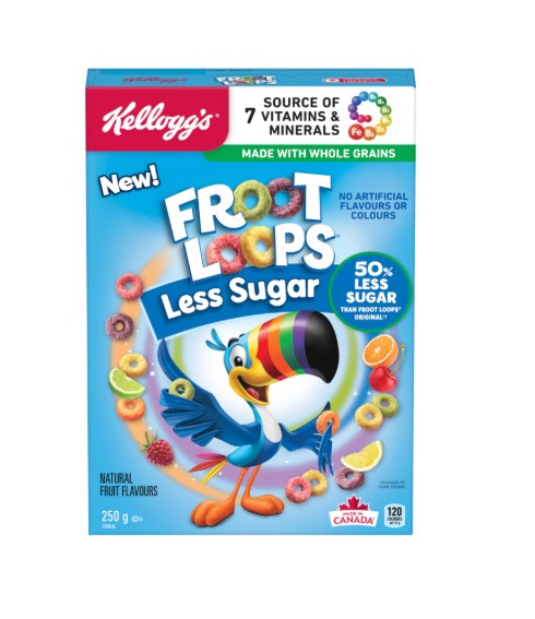 KELLOGG'S CEREAL FROOT LOOPS LESS SUGAR 250g