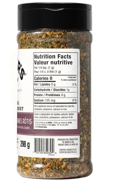 Kinder's Roasted Veggie Seasoning 298g