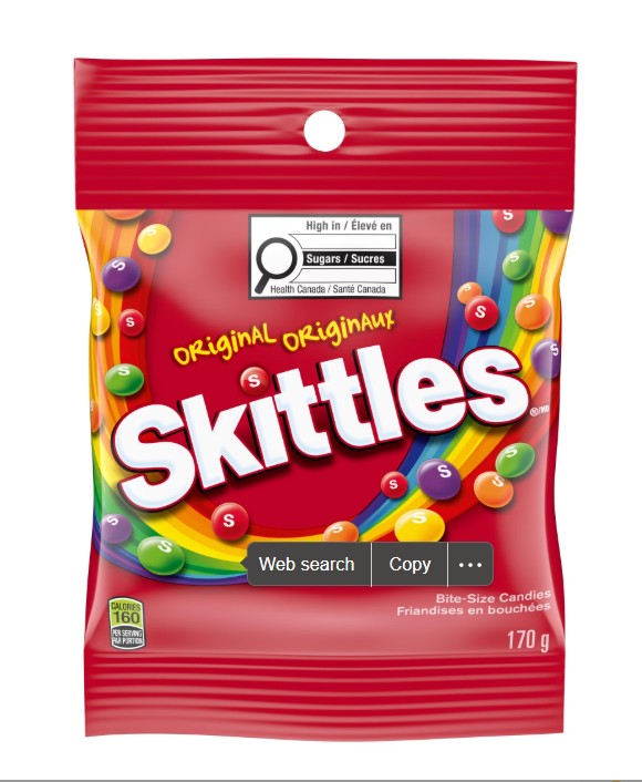 SKITTLES, Originals, chewable candies, bag, 170G