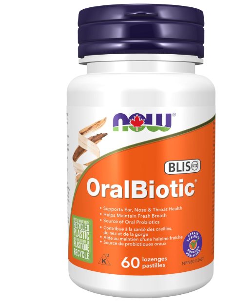 NOW Supplements, OralBiotic, Developed for Adults & Children, Strain Verified, 60 Lozenges