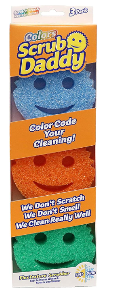 Scrub Daddy Sponge Set -Colors -Scratch-Free Sponges for Dishes